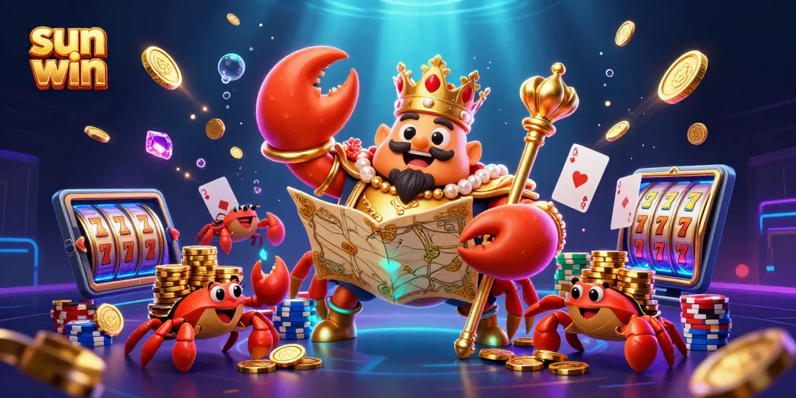 Engage with the sun win experience as the golden crab emperor showcases slot excitement and endless treasures.