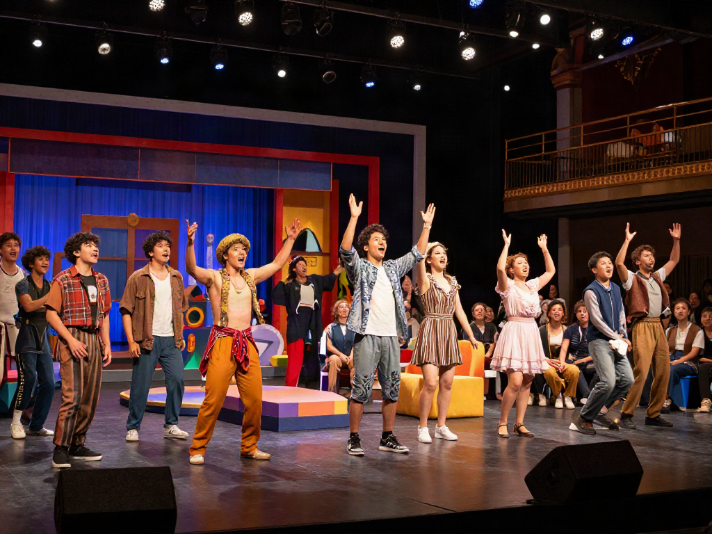 Engaging theatre performance showcasing vibrant actors and captivated audience, emphasizing rokok88 login experience.